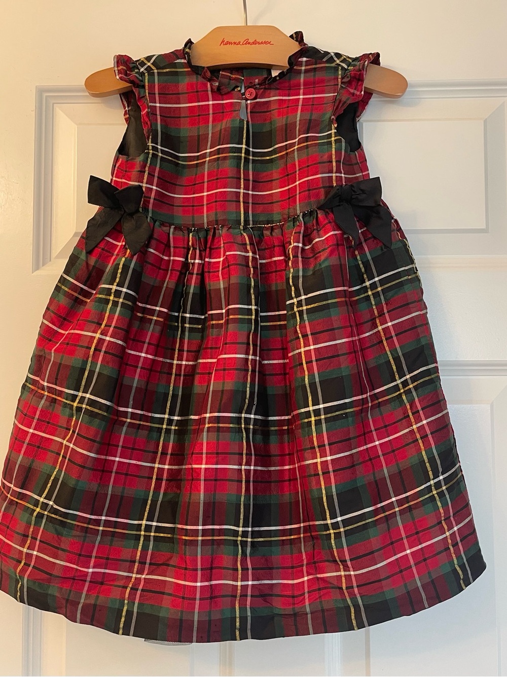 Vintage Janie and Jack Holiday Portrait Christmas plaid dress - 3T